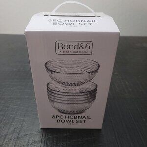 Bond & 6 Kitchen and Home- 6pc Hobnail Bowl Set- 13 ounce